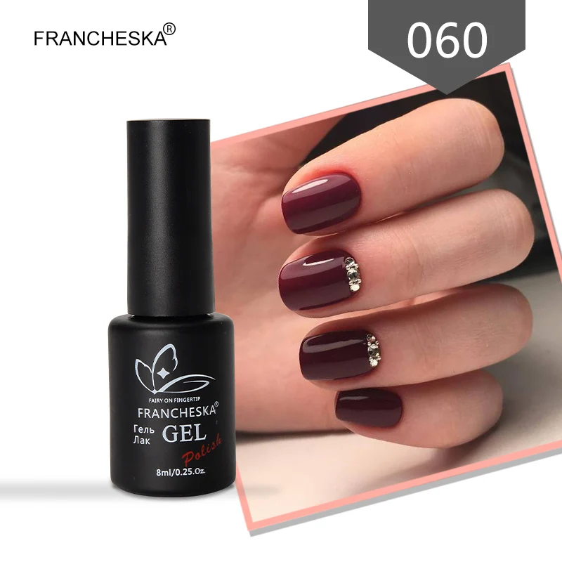 Francheska Гель-лак для ногтей УФ-гель nagels spulletjes gellak Гель-лак nagellak unhas de лак набор цветов nagels nai lart oje - Цвет: gel polish 60