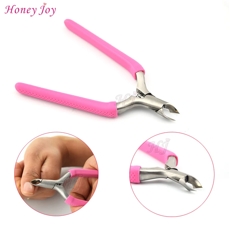 

Fine Stainless Steel Nail Clipper Cuticle Nipper Cutter Pedicure Manicure Scissor Nail Tool For Trim Dead Skin Cuticle Pink