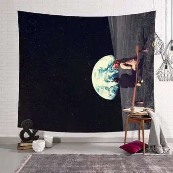 

Nordic Style Bohemian Tapestry Geometry Moon Starry Fox Cat Living Room Bedroom Decor Towel Picnic Mat Beach Towel Holiday Gift