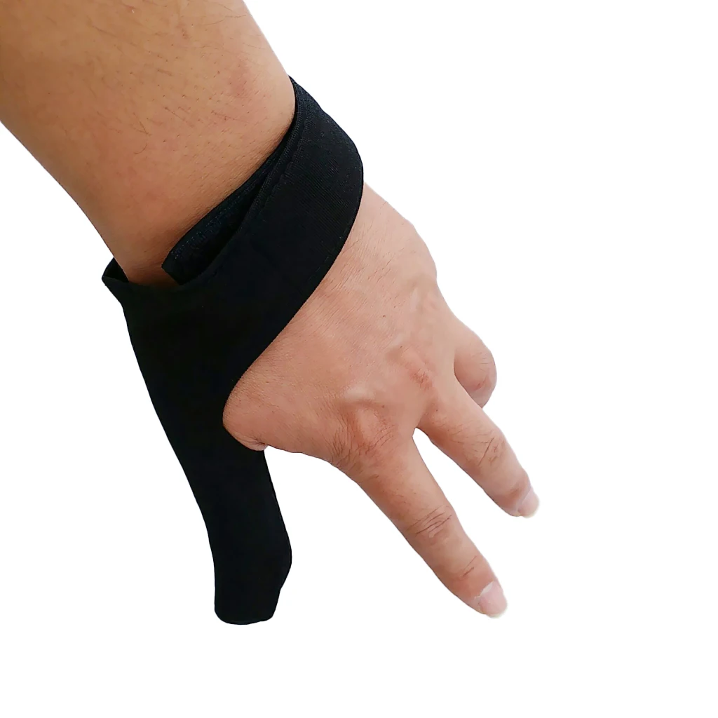 Adjustable Stretch Bowling Thumb Saver - Bowling Ball Sports Finger Grip Gear Protective Glove - One Size Fits Right & Left Hand
