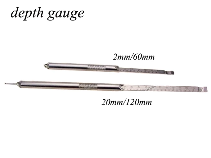 Medical orthopedics instrument stainless steel depth gauge length&depth