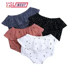 Хлопковые шорты для маленьких девочек от 1 до 5 лет милые короткие штаны для девочек хлопковые многослойные шифоновые шорты с оборками Для Новорожденный Детские Чехлы для подгузников