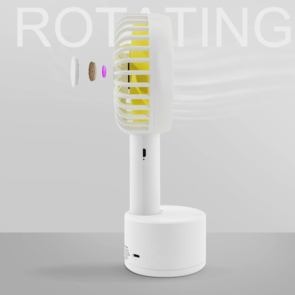 Mini USB Cooling Shaking Head Fan Rechagable Cooler Gadget Ventilador Electronic Fan Handheld 5 Speeds Portable Office Gadgets