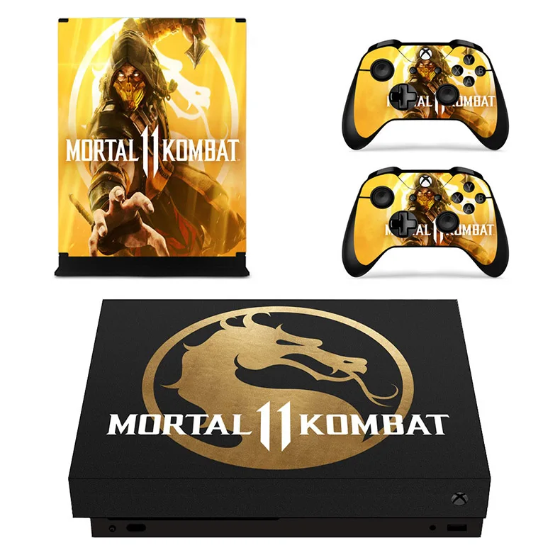 Виниловая кожа X box one x skins наклейка mmoral Kombat 11 наклейки pegatinas Adesivo для xbox one x консоли и два контроллера - Цвет: YSX1X2149