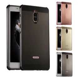 Huawei Коврики 9 Pro Чехол металлической крышкой рамка с щеткой задняя крышка Жесткий футляр для Huawei Коврики 9 Pro 5.5 "Телефон Shell протектор