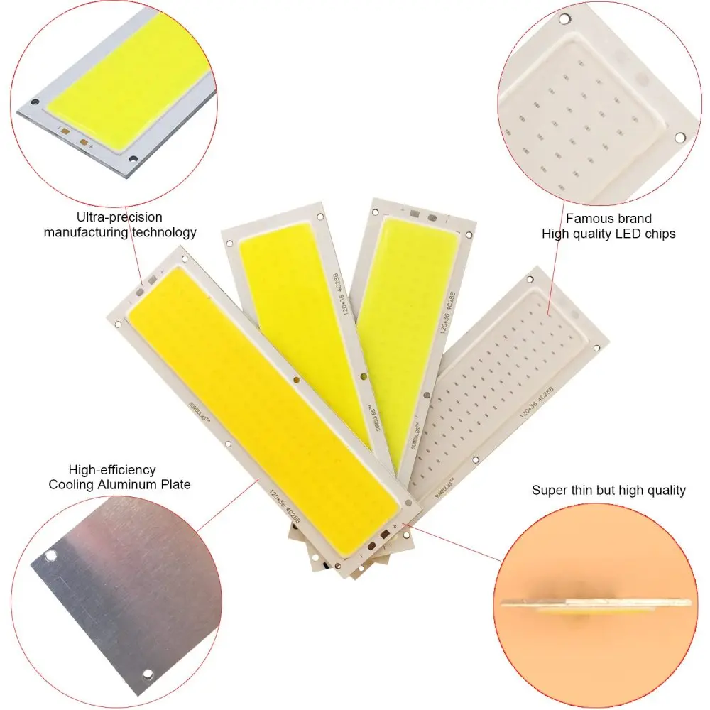 [SUMBULBS] COB LED Light 5W 10W 20W 30W 50W 200W DC Bulb Chip On Board Colorful Strip Modules for DIY Car House Lighting|chip on board|led bulbcolor