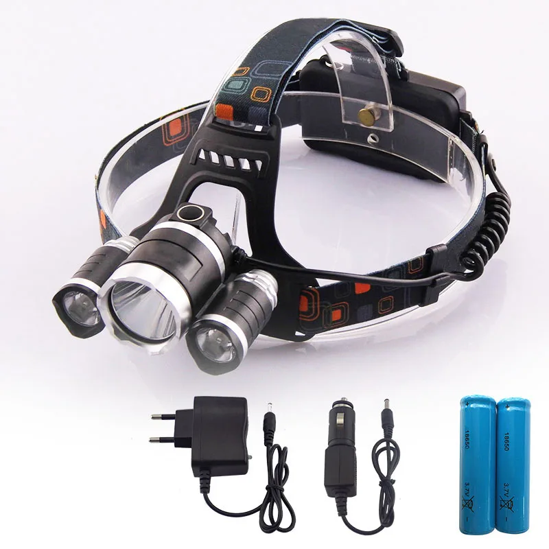 3 T6 Led Headlamp Rechargeable Head Torch Lantern Frontal Lampe