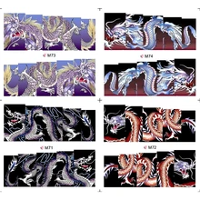 

4 PACKS / LOT Nail Art Water Transfers Stickers Nail Decals Stickers DRAGON FULL PAGE M071-M074