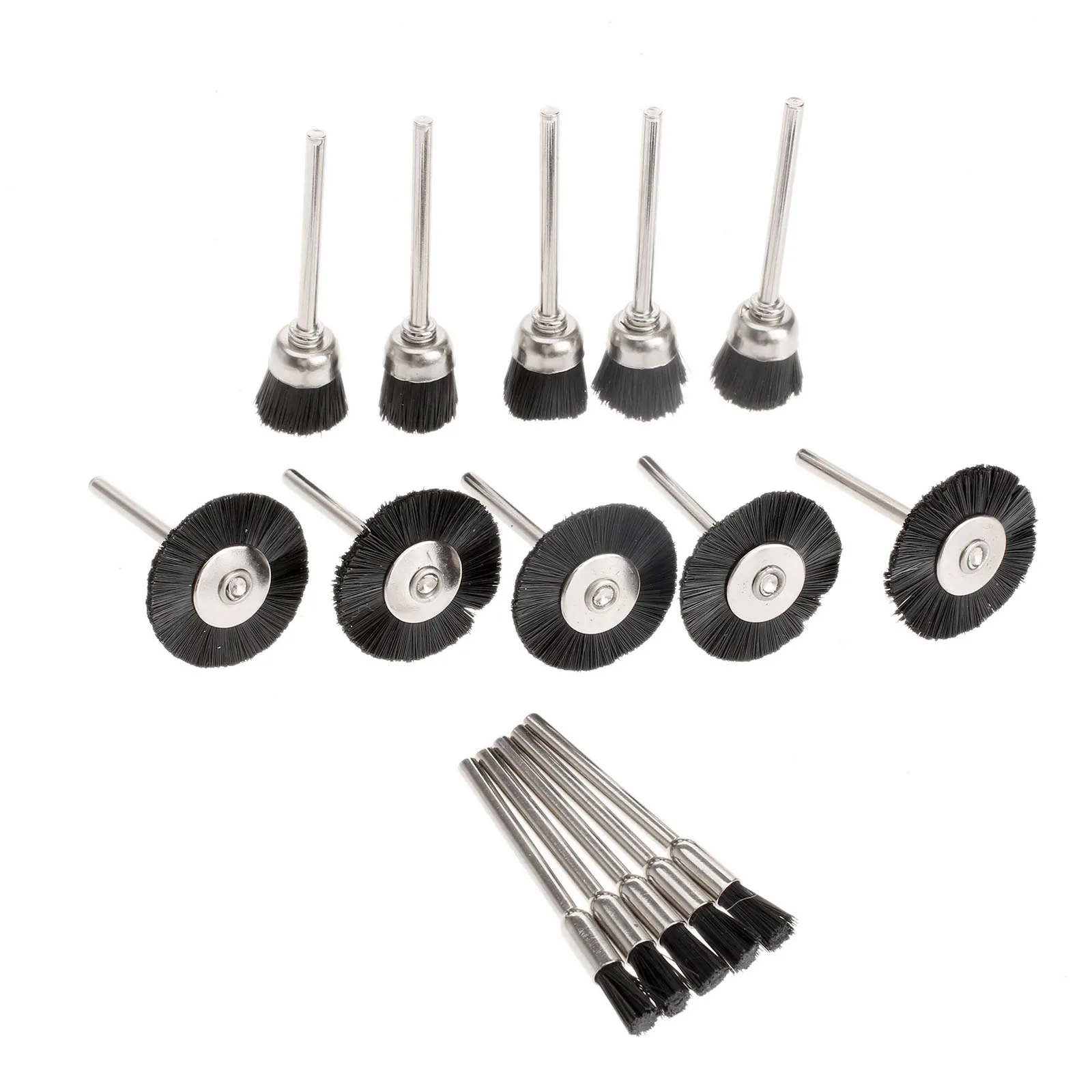 Аксессуары для Dremel 15 шт. стальные щетки колеса провода полировки набор
