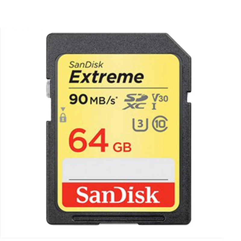 Оригинальная SanDisk Extreme PLUS sd-карта SDHC SDXC U3 карты памяти класс 10 90 МБ/с./с 64 ГБ 32 ГБ 16 ГБ 128 ГБ cate SD для камер