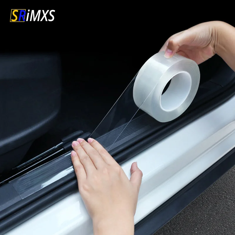 

Car Door Sill Strip Protector Nano Tape Car Sticker Trunk Vinyl Accessories Auto Bumper Strip Full Body Transparent Scratchproof