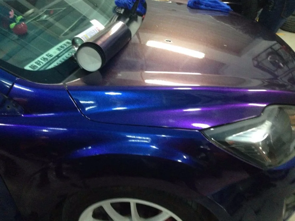 purple blue pearl glossy shiny chameleon car wrapping film foile 3M HEXIS STARLIGHT (5)