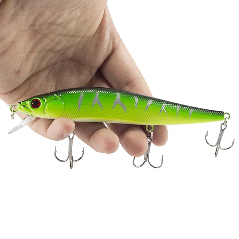  1PCS/lot 14 cm 23 g Fishing Lure Minnow Hard Bait with 3 Fishing Hooks Fishing Tackle Lure 3D Eyes Free Shipping 