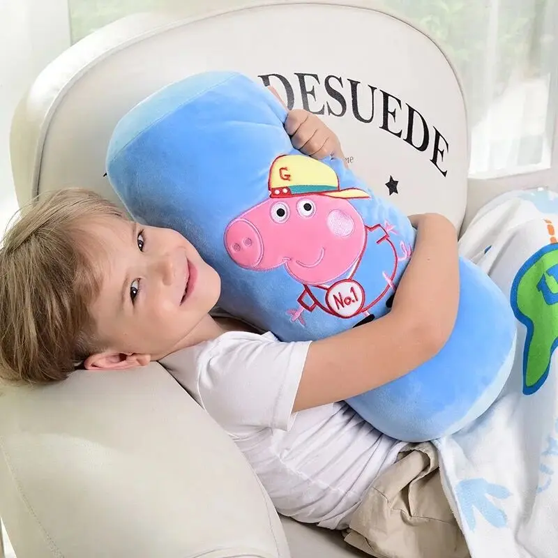 2018 натуральная Свинка Пеппа детская подушка-цилиндр диван подушка мягкие постельные принадлежности Детский Рождественский подарок на