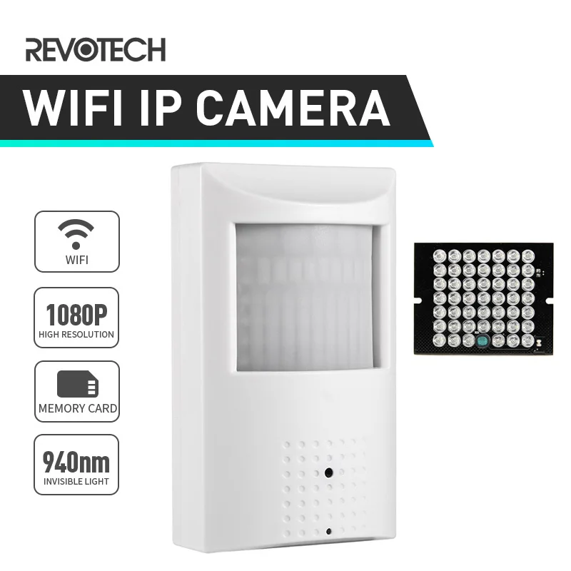 

H.265 WIFI 1080P Indoor IP Camera 940nm Invisible Night Vision Mini Indoor 2.0MP ONVIF P2P with SD Card Slot (128G Max)