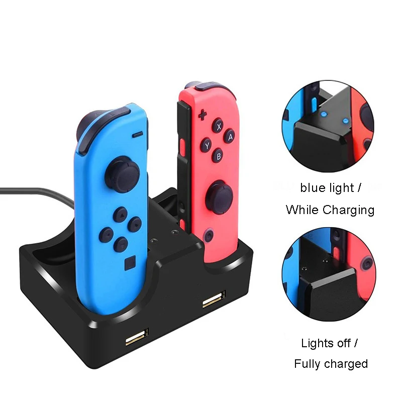 

Charging Dock For Nintend Switch nintendoswitch Controller LED Charger For Nintendo Gamepad Charge Stand For Joy-con&Pro NS