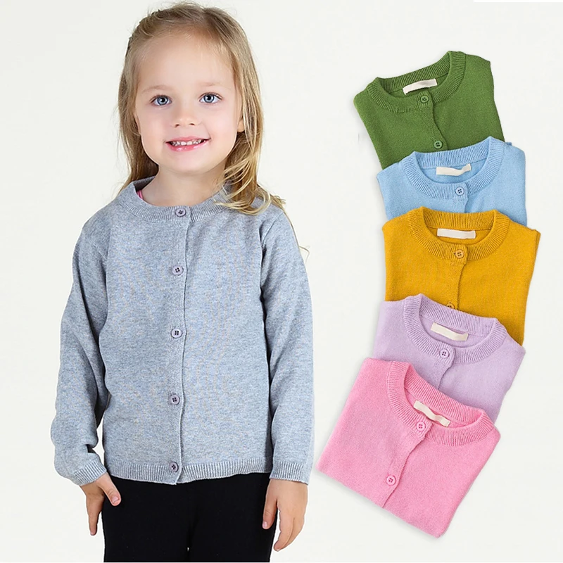 

Little Boy Girls Spring Cardigan Children Long Sleeve Knit Sweater Girls Knitted School Uniform Clothes for Baby Boys Girls