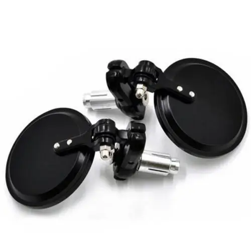 2PCS Dossy Motorcycle Rotate Aluminum 7/8" Handle Bar End Side Rearview Mirror