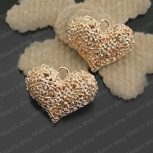 

Wholesale 42*32mm Gold color Big Hollow Heart Alloy Charms Pendants DIY Findings Accessories 2 pieces(JM3687)