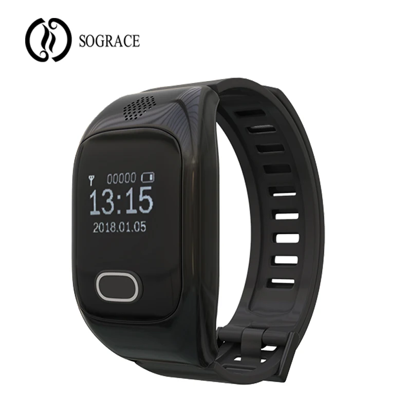 

2018 Best Selling SOS Call Smartband Medical Grade Heart Monitor Sports Healthy Smart Bracelet Smart Band for elders