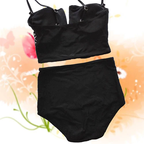 

2017 Women's swimming suit Summer Sexy Printing Retro High Waist Push Up Tankinis Swimsuit Bikini Set