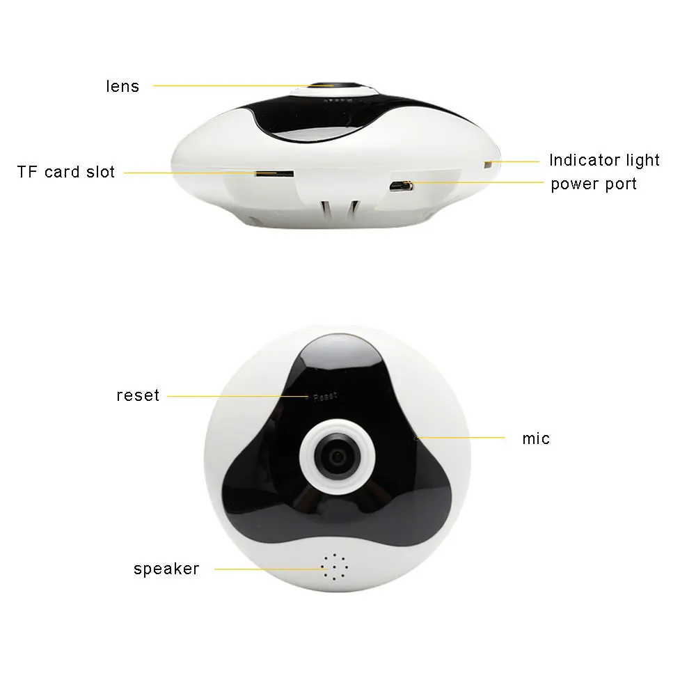 YuBeter 960p беспроводная камера лампа 360 Wifi IP панорамная CCTV Домашняя безопасность