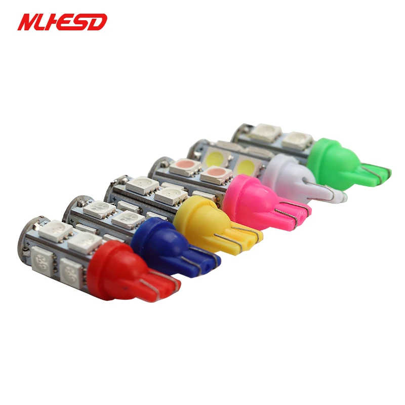 100 шт.; ; детское нижнее белье T10 9SMD 5050 9 Smd 9 светодиодный автомобиль 194 168 192 W5W светодиодный светильник автомобильной лампы клиновидный для салона светильник 12V