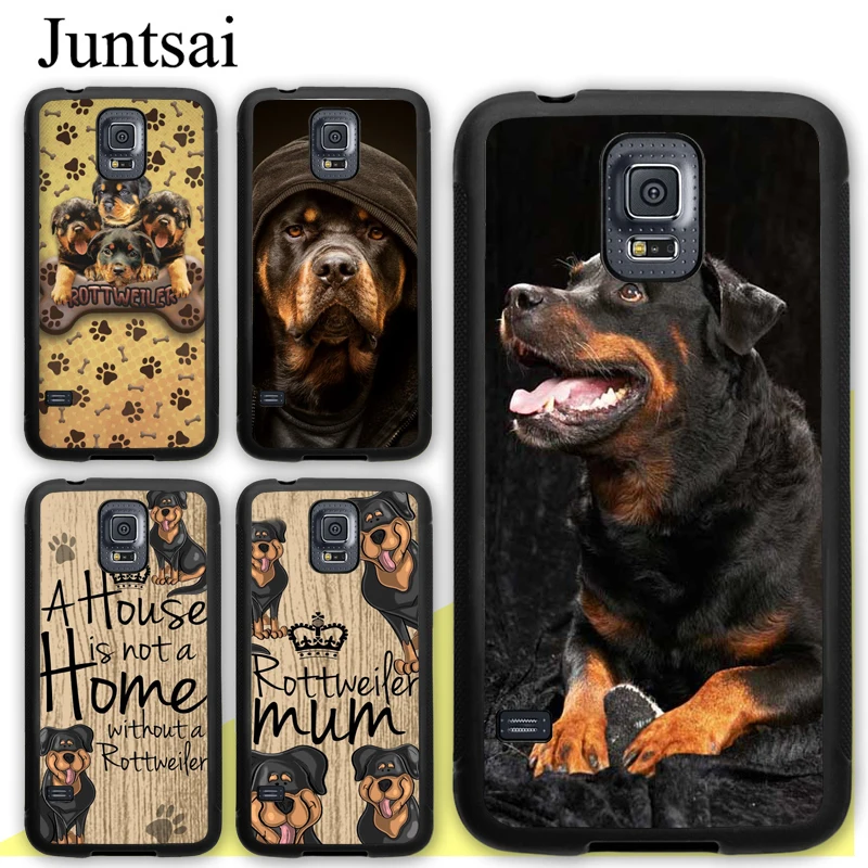 

Juntsai Rottweiler Dog Phone Case For Samsung Galaxy S4 S5 S6 S7 edge S8 S9 S10 Plus Lite Note 8 9 5 TPU Plastic Back Cover