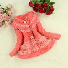 2016 High Quality Girl Outfits Fashion Girls Coat Faux Fur Fleece Kids Winter Coats nylon lace