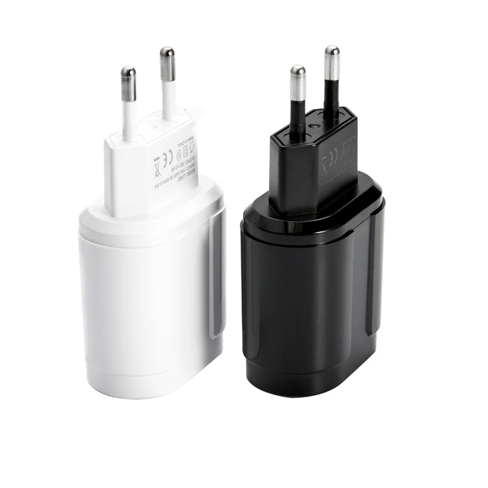 USB зарядное устройство для iphone Samsung Xiaomi Dual настенное 2.4A Быстрая зарядка EU US