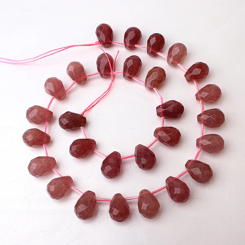 Billig Volle Strang Faceted Natur Amethys t Rose Strawbeey Lapis Lazuli Quarz Kristall Teardrop Perlen 10x15mm Lose 5A schmuck Perle