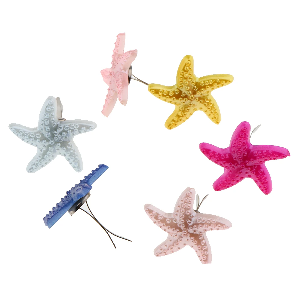 50x 19mm Starfish Shape Metal Brads Paper Fasteners for DIY Office Scrapbooking Embellishment Crafts Clothes Spikes Decor Brads