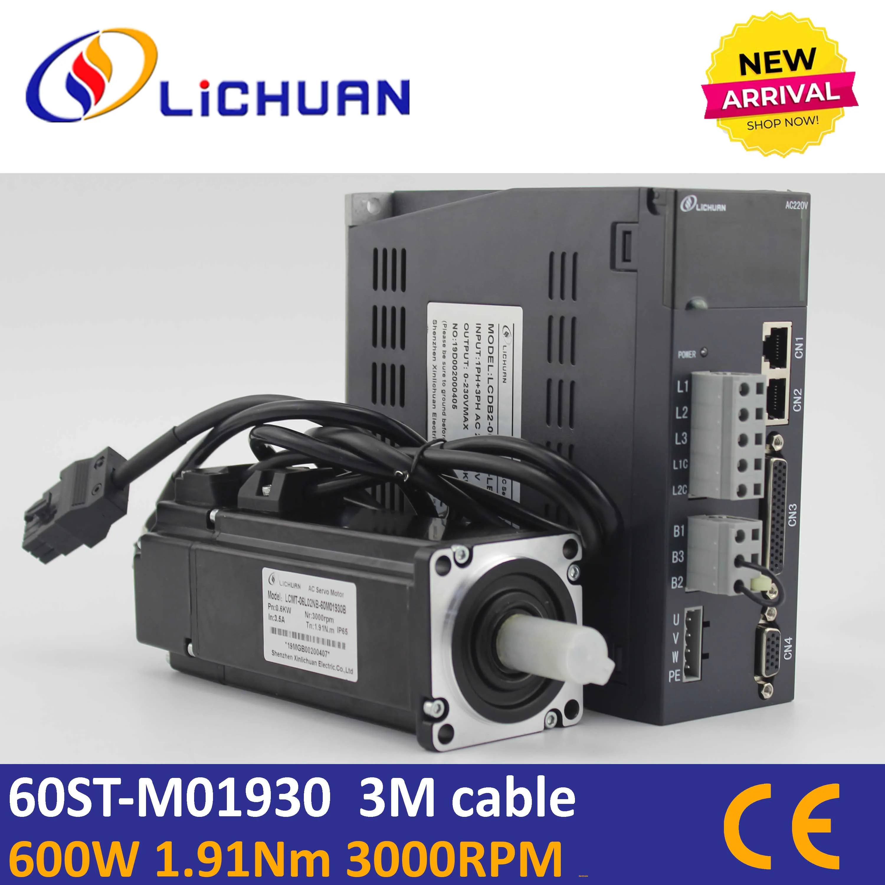 Серводвигатель Lichuan 600 Вт с комплектом драйверов 60st 01930 ЧПУ высокоскоростной