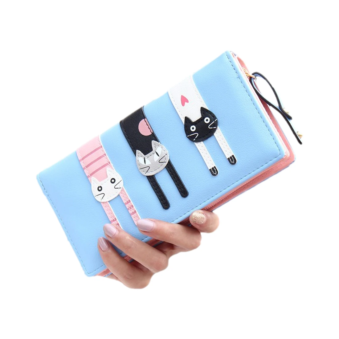 

New Fashion Women Cat Wallet Cartoon purse Female Card Holder Lady clutch coin purse Female zipper