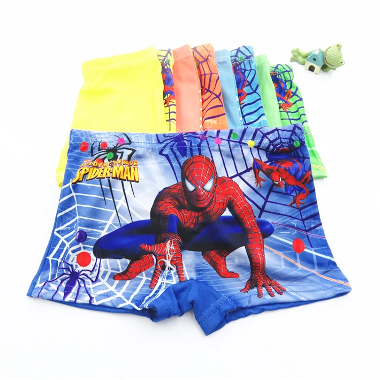 10pcs/Lot Boys Boxer Briefs Kids Underwear Baby Boy Underpants Cartoon Spiderman Soft Children Panties 3-11years Super Hero