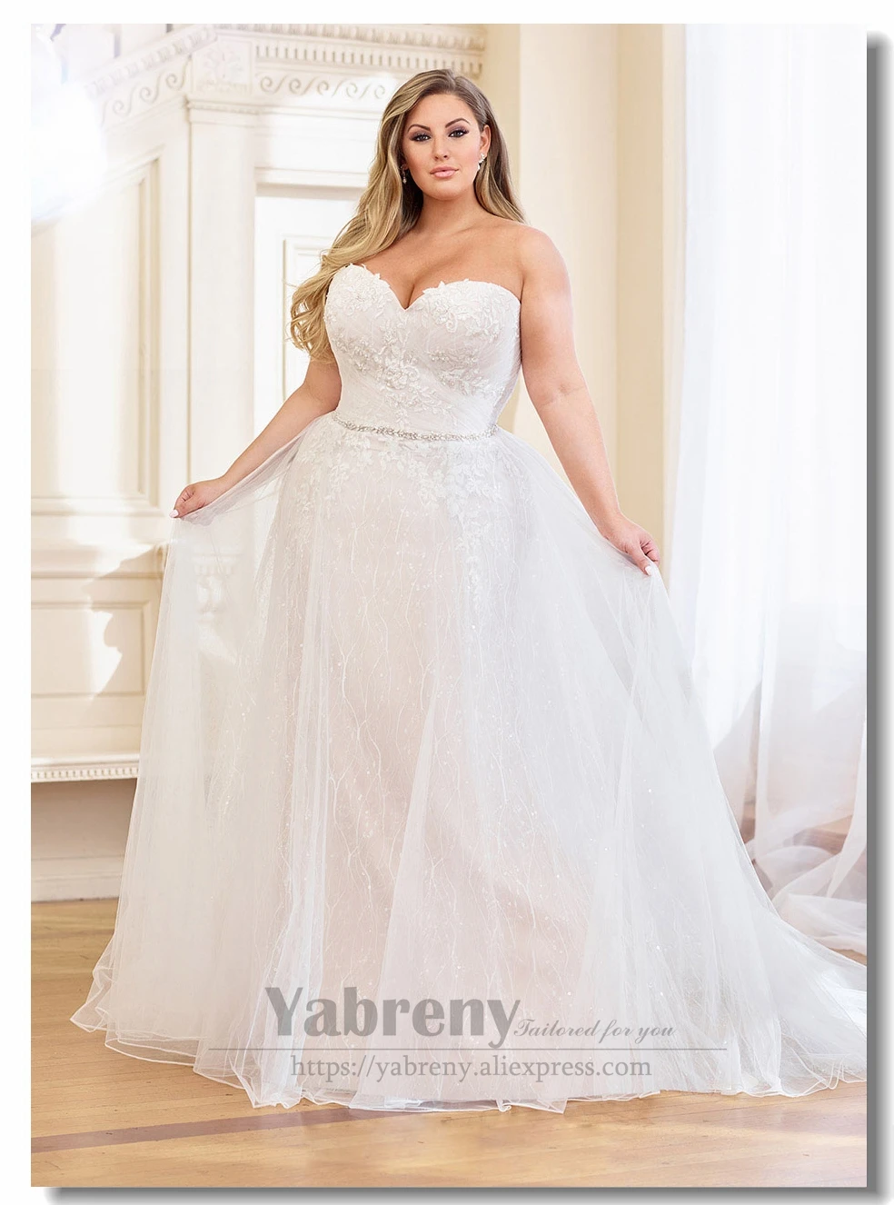 Plus Size Lace Up Wedding dresses