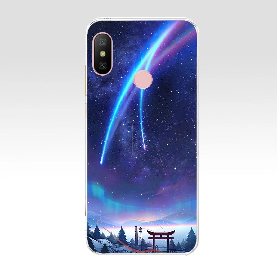Силиконовый чехол для Xiaomi MI A2 LITE с полной защитой мягкая задняя крышка из ТПУ