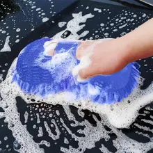 Blue Microfiber Chenille Wash Car Cleaning Brush Cleaner Tools Vehicle Care Washing Brush Sponge Cloth Towel Cleaning Tools