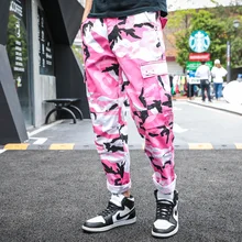 Новинка года мужские свободные протоплазмы уличные модные камуфляжные повседневные штаны хип-хоп Harajuku Комбинезоны этап певица костюмы
