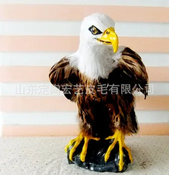 

Simulation animal feathers eagle 30x20cm model toy,polyethylene&furs animal Resin handicraft,props,decoration gift d0124