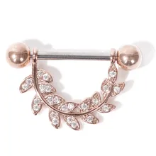 Мода из нержавеющей стали розовое золото цвета u-образный Овальная Капля воды, Серебряный сексуальный пирсинг сосков женщин пирсинг тела ювелирные изделия