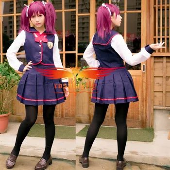 

LoveLive!SunShine!! Saint Snow Ria Kazuno Girl's School Uniform Skirt Cosplay Costume Outfit Clothing For Adult Ribbons