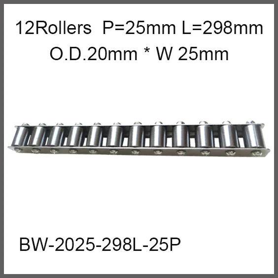 

Wheel conveyor steel 12 pcs wheels / 25 Pitch * 298mm Long Skate Wheel Conveyor Capacity 30 Kgf with 4 Brackets Quality Replace