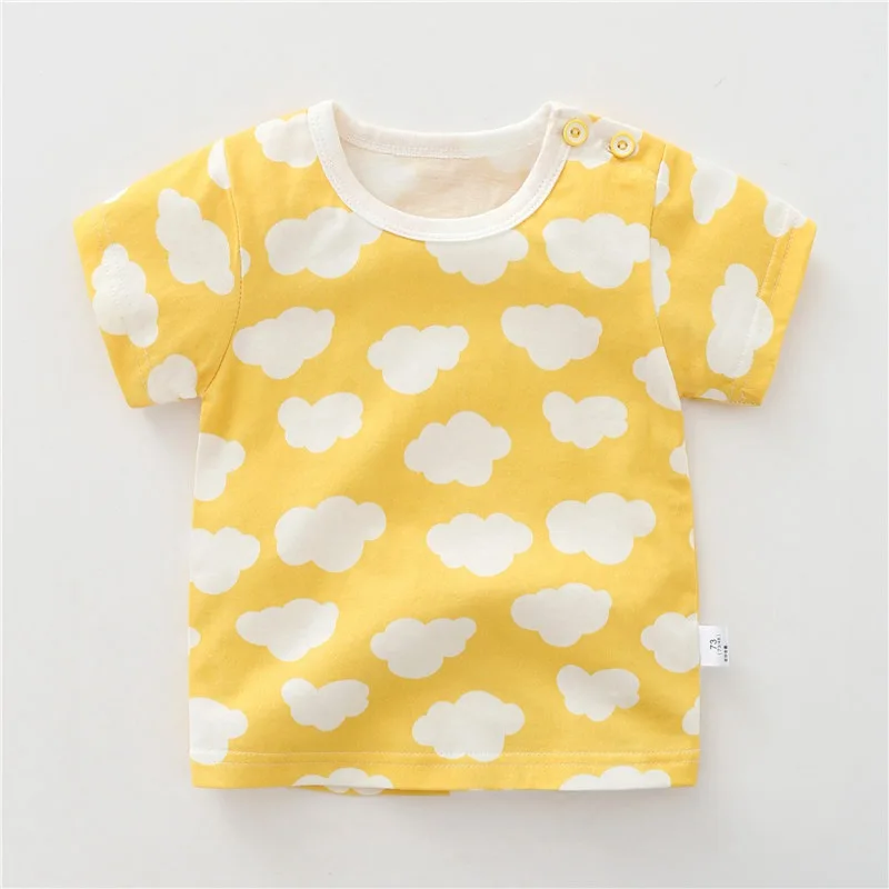 CROAL CHERIE Baby Girls Boys T-Shirt Cotton Children's Shirts Fashion O-Neck Kids Girls Summer Children Clothing Tops 73-110cm  (9)