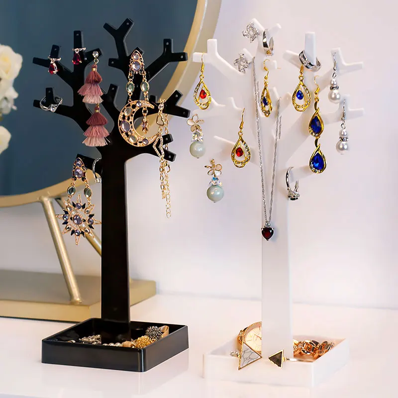 

Stylish Tree Stand Jewelry Display Necklace Ring Earring Organizer Holder Show Rack Tree Branch Fashionable Jewelry Accessories