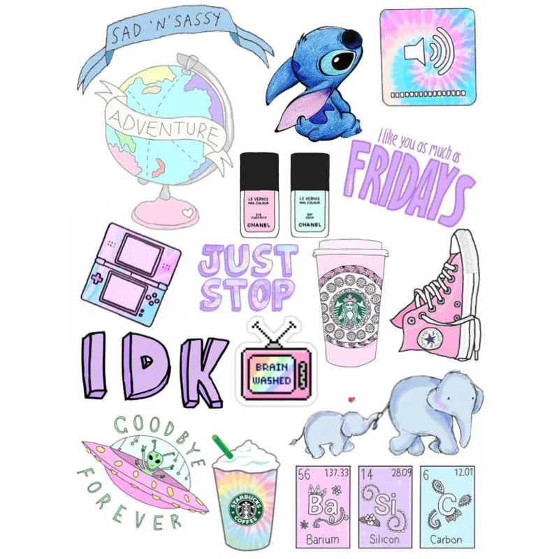 sz14403 2 шт. Kawaii розовый космический Декор скрапбук пуля журнал канцелярские наклейки Планировщик Календарь программа Школы художественные принадлежности - Цвет: sz14403