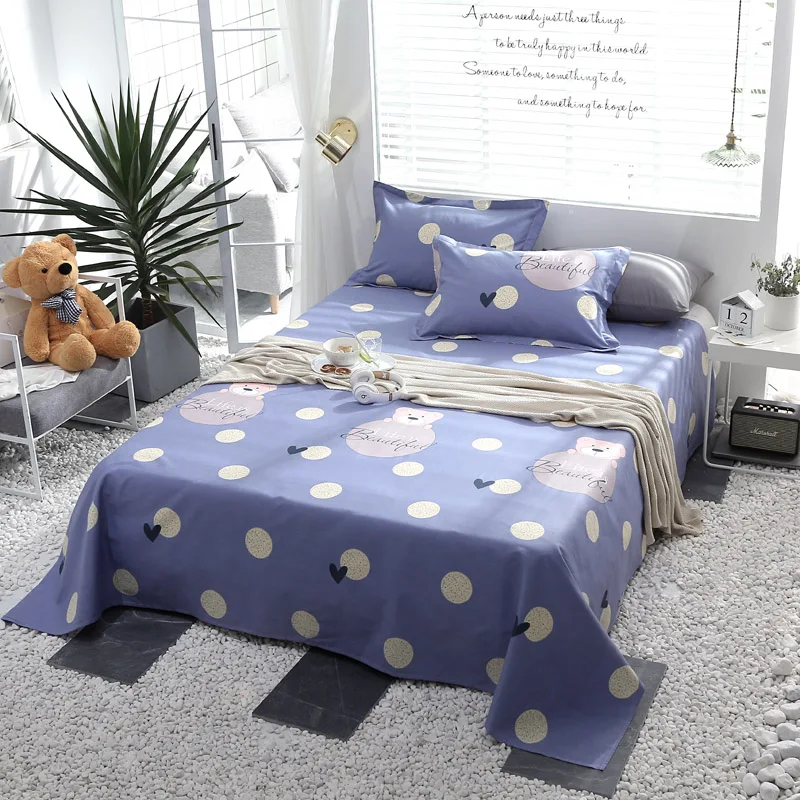 

Yellow Pineapple Pattern Bed Sheet 100% Cotton Mattress Protector Cover Flat Sheet 3 Piece Soft Bedspread Twin Full Queen King
