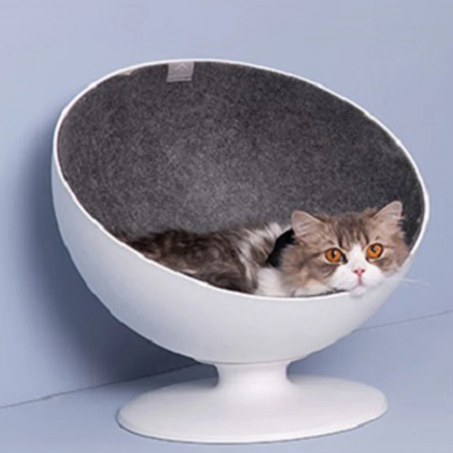 

Summer Rotating Cat Bed Round House Indoor Cave Lovely Pet Spherical House Camas Para Gato Kat Huis Plastic cat kennel 50Mw10