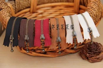 

Japan YKK genuine zipper patchwork accessories 3 metal zipper activities water droplets bronze 6 color into 10cm