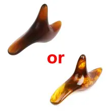 Янтарная смола, воск треугольный массажер для ног гуаша иглоукалывание инструмент шиацу спа скребковая пластина Китайская традиционная иглоукалывание